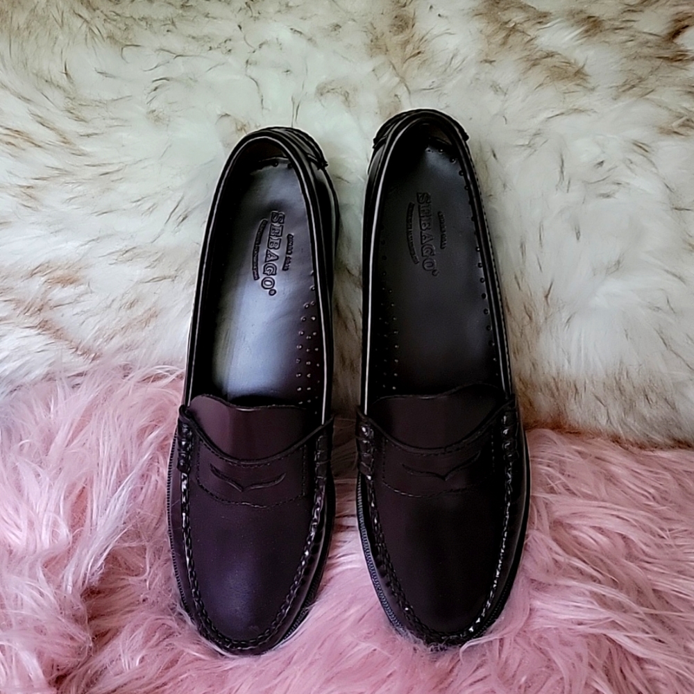 Sebago leather penny loafers- never worn!